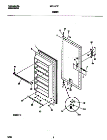 02 - Door parts for Frigidaire Freezer MFU14F7FW0 from AppliancePartsPros.com