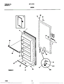 02 - Door parts for Frigidaire Freezer MFU16F3BW6 from AppliancePartsPros.com