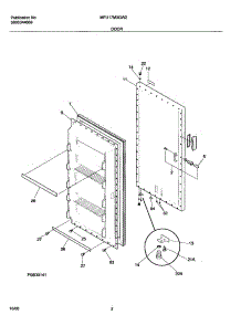 03 - Door parts for Frigidaire Freezer MFU17M3GW2 from AppliancePartsPros.com