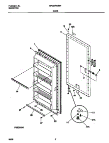 02 - Door parts for Frigidaire Freezer MFU20F3GW1 from AppliancePartsPros.com