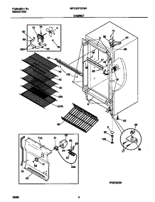 03 - Cabinet parts for Frigidaire Freezer MFU20F3GW1 from AppliancePartsPros.com