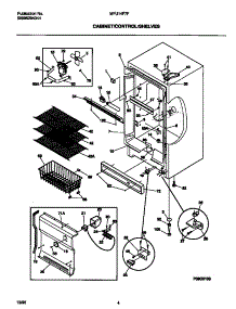 03 - Cabinet / Control / Shelves parts for Frigidaire Freezer MFU14F7FW0 from AppliancePartsPros.com