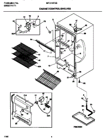 03 - Cabinet / Control / Shelves parts for Frigidaire Freezer MFU14F3BW3 from AppliancePartsPros.com