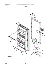 02 - Door parts for Frigidaire Freezer MFU14F3GW1 from AppliancePartsPros.com