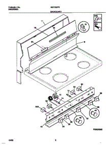 02 - Backguard parts for Frigidaire Range MEF302PBWC from AppliancePartsPros.com