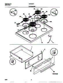 04 - Top / Drawer parts for Frigidaire Range MEF303PCDD from AppliancePartsPros.com