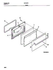 05 - Door parts for Frigidaire Range MEF303PCDB from AppliancePartsPros.com