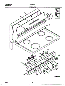 02 - Backguard parts for Frigidaire Range MEF303PCWD from AppliancePartsPros.com