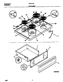 04 - Top / Drawer parts for Frigidaire Range MEF311SBWG from AppliancePartsPros.com