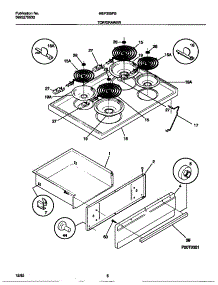 04 - Top / Drawer parts for Frigidaire Range MEF305PBWC from AppliancePartsPros.com
