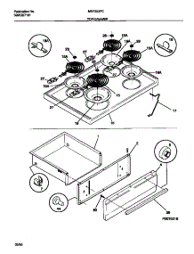 04 - Top / Drawer parts for Frigidaire Range MEF303PCWA from AppliancePartsPros.com