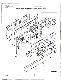 02 - Backguard parts for Frigidaire Range MEF322BGDE from AppliancePartsPros.com