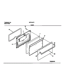 05 - Door parts for Frigidaire Range MEF303PCWD from AppliancePartsPros.com
