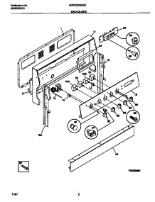 02 - Backguard parts for Frigidaire Range MEF322WESC from AppliancePartsPros.com