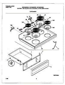 04 - Top / Drawer parts for Frigidaire Range MEF322BGWD from AppliancePartsPros.com