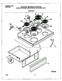 04 - Top / Drawer parts for Frigidaire Range MEF322BGWE from AppliancePartsPros.com