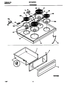 04 - Top / Drawer parts for Frigidaire Range MEF322WESC from AppliancePartsPros.com