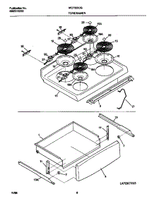 04 - Top / Drawer parts for Frigidaire Range MEF325CGS4 from AppliancePartsPros.com