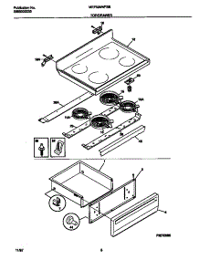 04 - Top / Drawer parts for Frigidaire Range MEF326WFSB from AppliancePartsPros.com