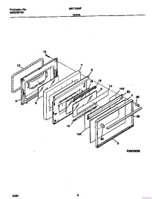 05 - Door parts for Frigidaire Range MEF356BFWA from AppliancePartsPros.com