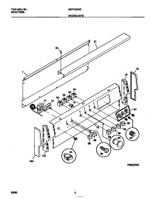 02 - Backguard parts for Frigidaire Range MEF402WCW1 from AppliancePartsPros.com