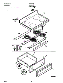 04 - Top / Drawer parts for Frigidaire Range MEF357BEDD from AppliancePartsPros.com