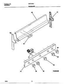 02 - Backguard parts for Frigidaire Range MGF313SCWC from AppliancePartsPros.com