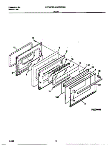 05 - Door parts for Frigidaire Range MEF357BEWA from AppliancePartsPros.com