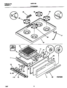 05 - Top / Drawer parts for Frigidaire Range MGF311SBWE from AppliancePartsPros.com