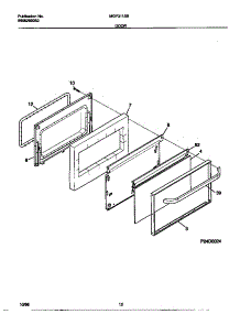 06 - Door parts for Frigidaire Range MGF311SBDD from AppliancePartsPros.com