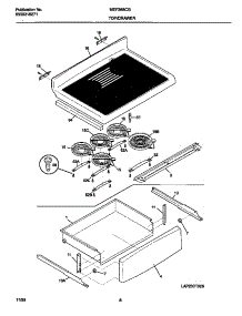 04 - Top / Drawer parts for Frigidaire Range MEF368CGS2 from AppliancePartsPros.com
