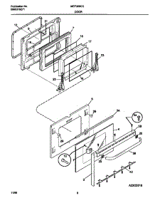 05 - Door parts for Frigidaire Range MEF368CGS2 from AppliancePartsPros.com