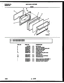 07 - Door Parts parts for Frigidaire Range MGF312SBWA from AppliancePartsPros.com