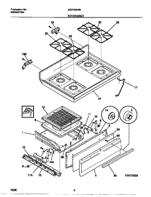 05 - Top / Drawer parts for Frigidaire Range MGF324WESC from AppliancePartsPros.com