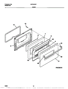 06 - Door parts for Frigidaire Range MGF324WESC from AppliancePartsPros.com
