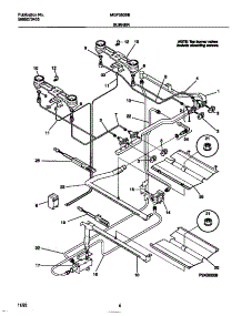 03 - Burner parts for Frigidaire Range MGF350SBWB from AppliancePartsPros.com