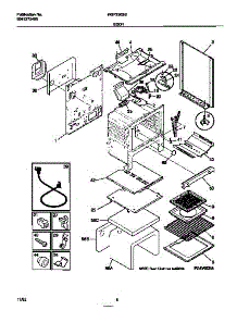 04 - Body parts for Frigidaire Range MGF350SBWB from AppliancePartsPros.com