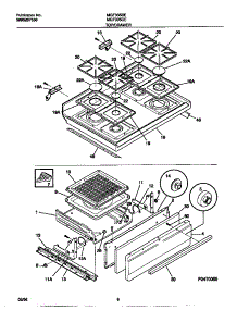 05 - Top / Drawer parts for Frigidaire Range MGF335CESA from AppliancePartsPros.com