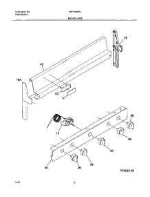 03 - Backguard parts for Frigidaire Range MPF303PGDH from AppliancePartsPros.com