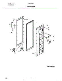 02 - Freezer Door parts for Frigidaire Refrigerator MRS20HRAD5 from AppliancePartsPros.com
