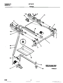03 - Burner parts for Frigidaire Range MPF300PBWB from AppliancePartsPros.com