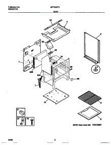 04 - Body parts for Frigidaire Range MPF300PBWB from AppliancePartsPros.com