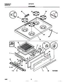05 - Top / Drawer parts for Frigidaire Range MPF300PBWB from AppliancePartsPros.com