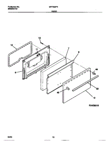 06 - Door parts for Frigidaire Range MPF300PBWB from AppliancePartsPros.com