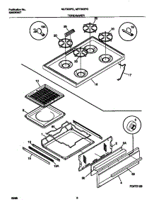 05 - Top / Drawer parts for Frigidaire Range MPF303PGWA from AppliancePartsPros.com