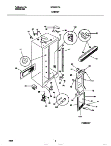 04 - Cabinet parts for Frigidaire Refrigerator MRS20HRAD5 from AppliancePartsPros.com