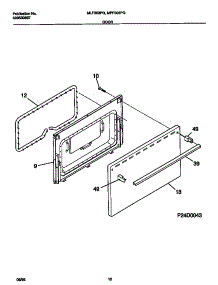 06 - Door parts for Frigidaire Range MPF303PGWA from AppliancePartsPros.com