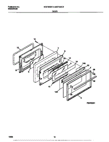 06 - Door parts for Frigidaire Range MGF355BEWE from AppliancePartsPros.com