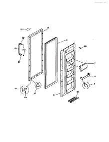 03 - Refrigerator Door parts for Frigidaire Refrigerator MRS20PRCD0 from AppliancePartsPros.com