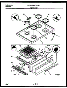 06 - Cooktop And Broiler Drawer Parts parts for Frigidaire Range MPF311SBDA from AppliancePartsPros.com